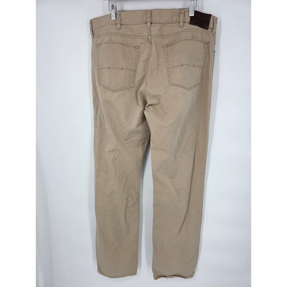 Polo Ralph Lauren Straight Leg Cotton Pants Mens 38/34 Tan Khaki Chino Trousers - Picture 3 of 8